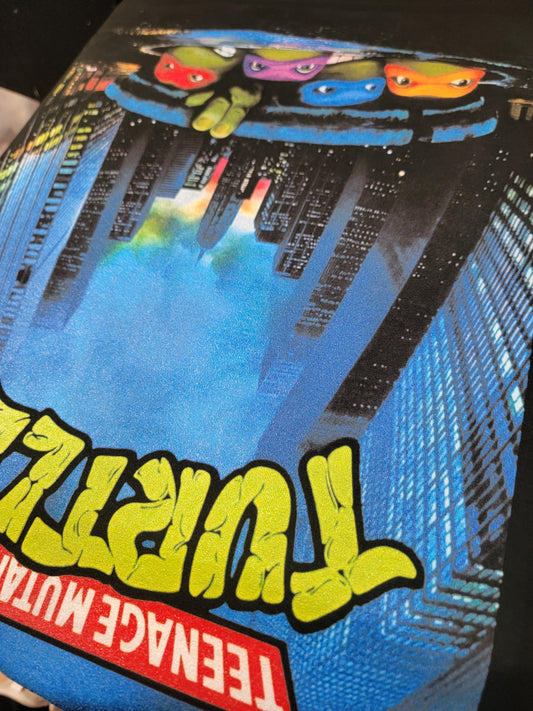 NINJA TURLTLES ON SHAKA HEAVYWEIGHT GARMET DYED T SHIRT