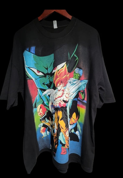 DRAGON BALL Z RETRO T BIG PRINT ON SHAKA HEAVY GARMET DYED T SHIRT