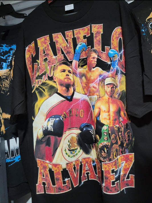 CANELO ON SHAKA HEAVYWEIGHT GARMET DYED T SHIRT