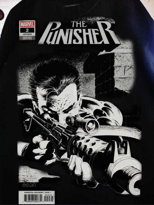 MARVEL PUNISHER ON SHAKA HEAVYWEIGHT GARMET DYED T SHIRT