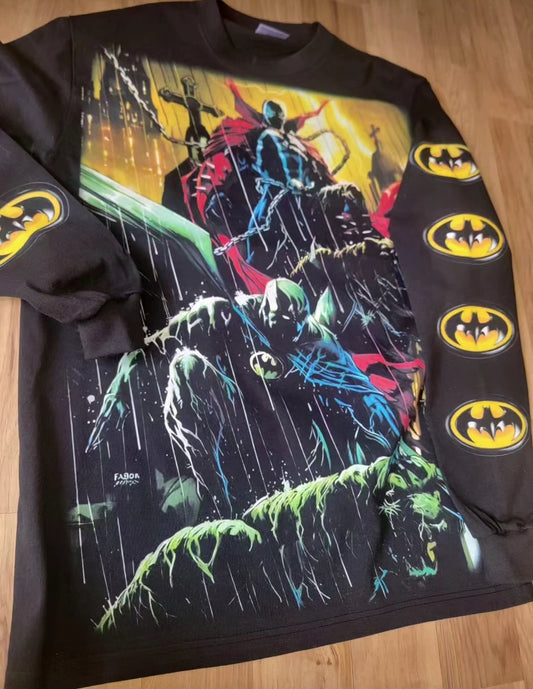 LONGSLEEVE BATMAN SPAWN ON HEAVYWEIGHT SHIRT