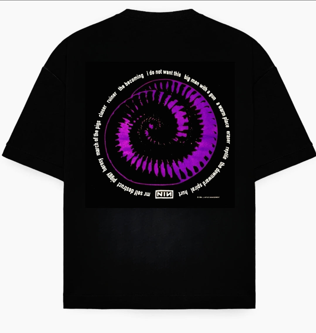 NINE INCH NAILS ON SHAKA HEAVYWEIGHT GARMET DYED T SHIRT