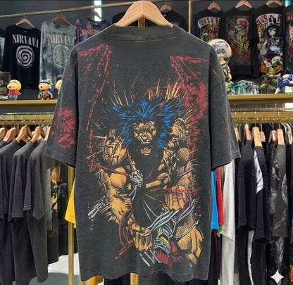 WOLVERINE WEAPON X " ON SHAKA HEAVY GARMET DYED T
