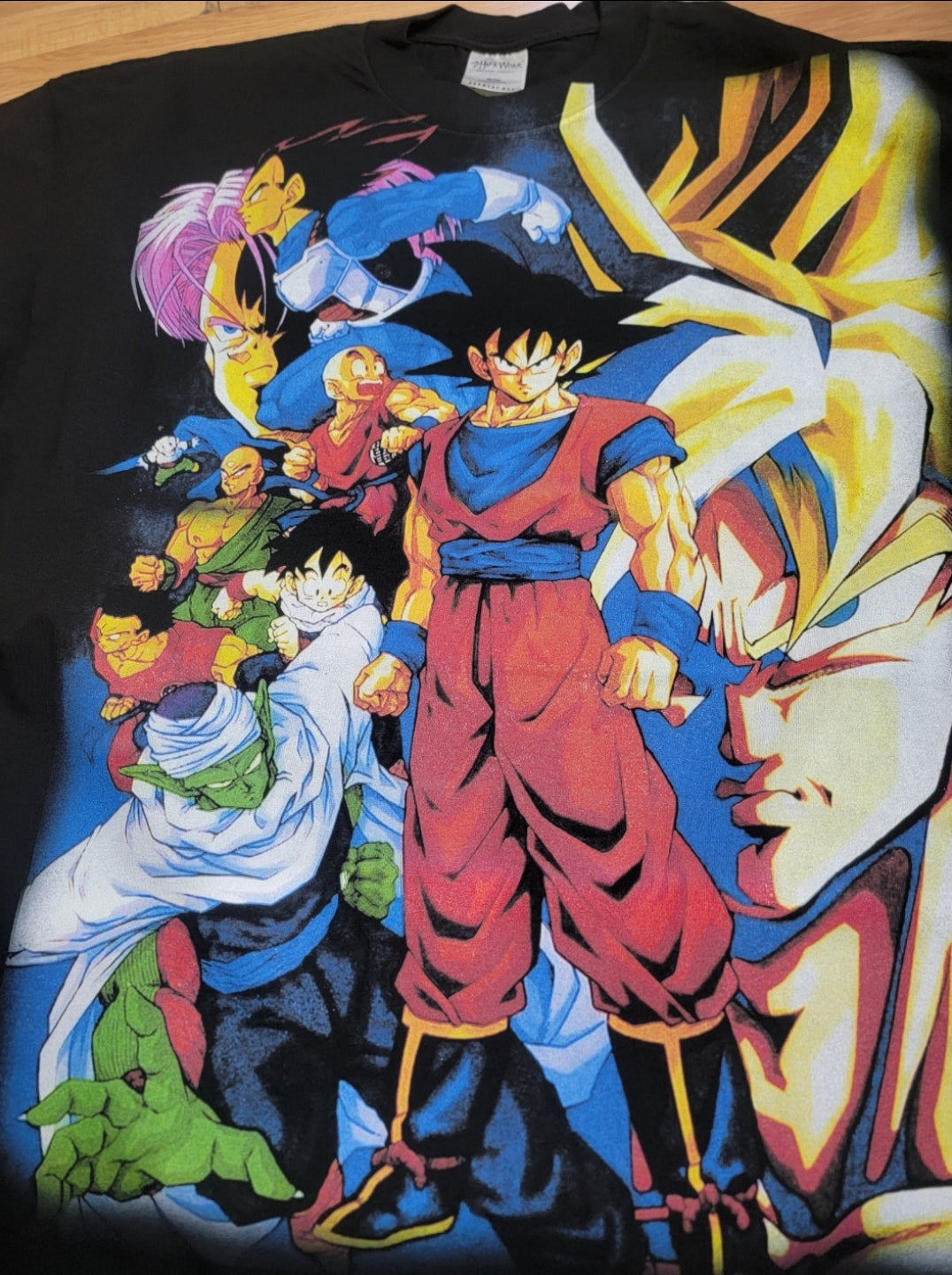 DRAGON BALL Z RETRO 90'S POSTER T BIG PRINT ON SHAKA HEAVY GARMET DYED T SHIRT