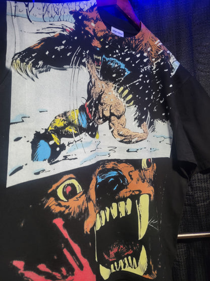 WOLVERINE VS. GRISLY ON SHAKA HEAVY GARMET DYED T