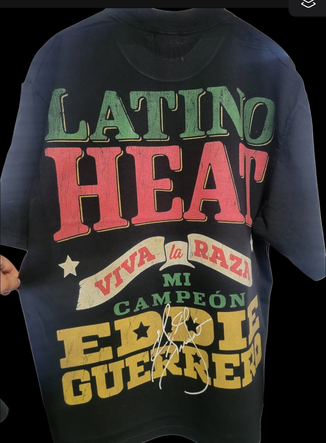 EDDIE GUERRERO ON SHAKA HEAVYWEIGHT GARMET DYED T SHIRT (Wrestling
