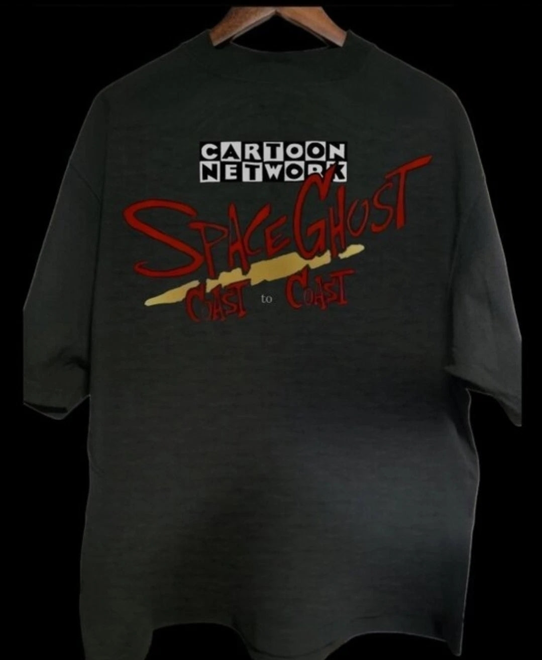 1998 Space Ghost Coast To Coast RARE On  Shaka Heavyweight T-Shirt Black Modern