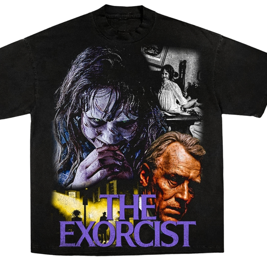 EXCORCIST  ON SHAKA HEAVYWEIGHT GARMET DYED T SHIRT