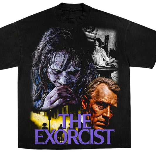 EXCORCIST  ON SHAKA HEAVYWEIGHT GARMET DYED T SHIRT