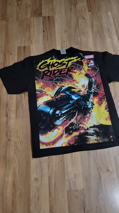 GHOST RIDER BIG PRINT ON SHAKA HEAVYWEIGHT GARMET DYED