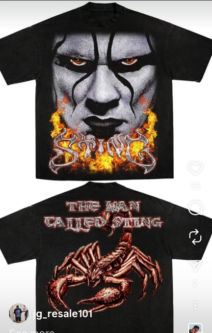 STING  ON SHAKA HEAVYWEIGHT GARMET DYED T SHIRT (Wrestling