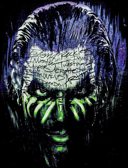 JEFF HARDY IMMUNE TO FEAR ON SHAKA HEAVYWEIGHT GARMET DYED T SHIRT (WRESTLING)
