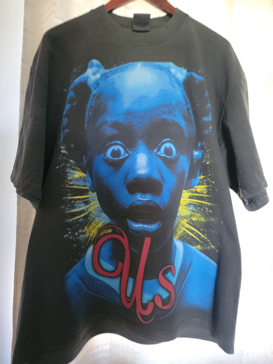 US ON SHAKA HEAVYWEIGHT GARMET DYED T SHIRT "Horror"