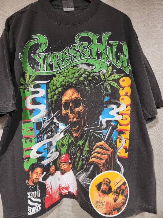 CYPRESS HILL ON SHAKA HEAVYWEIGHT GARMET DYED T SHIRT