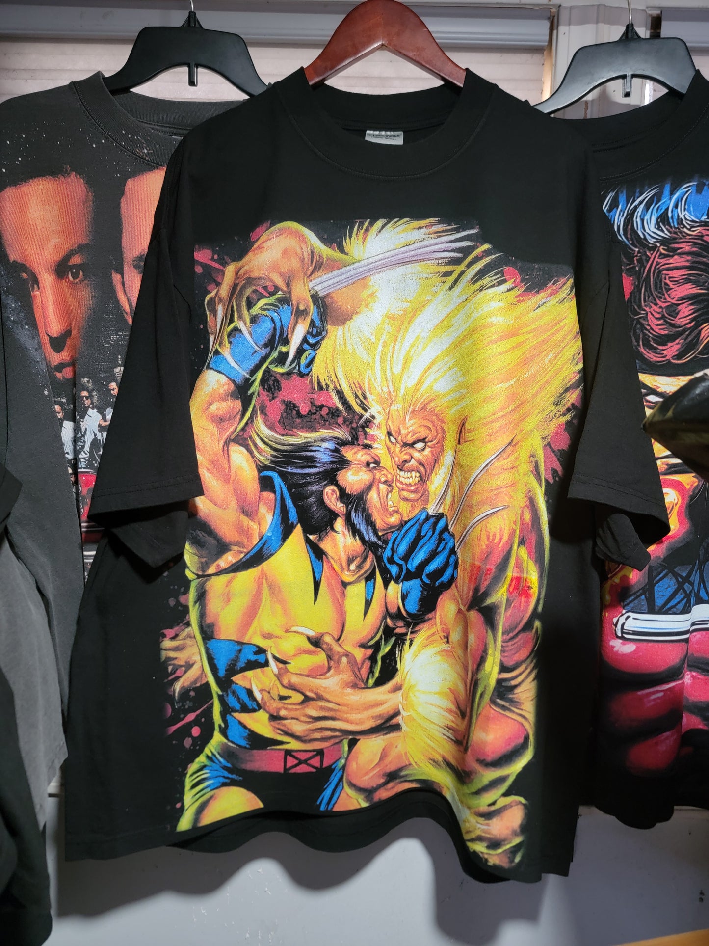 Wolverine SABRETOOTH ON SHAKA HEAVYWEIGHT GARMET DYED T SHIRT