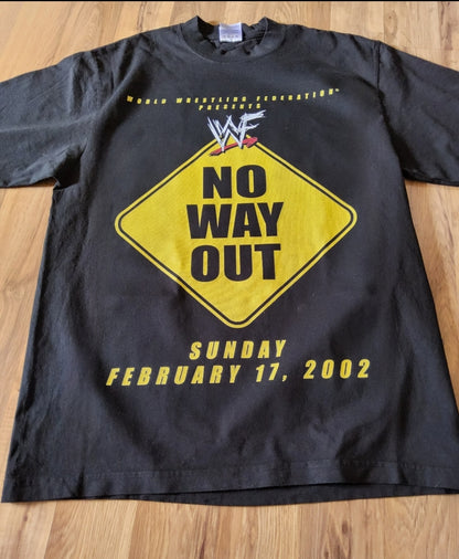 WWF NO WAY OUT PPV T-Shirt Size L NWO WWF DEBUT! HHH "Wrestling