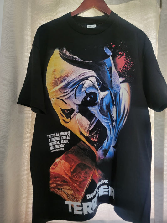 TERRIFIER ON SHAKA HEAVYWEIGHT GARMET DYED T SHIRT "HORROR"