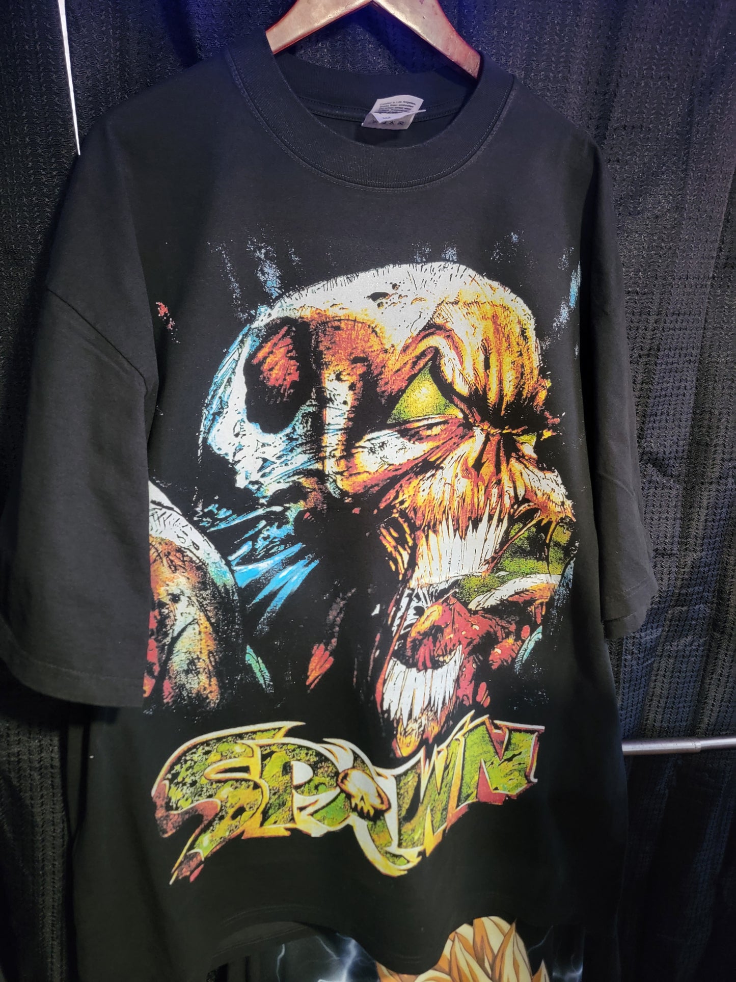 SPAWN ON SHAKA HEAVYWEIGHT GARMET DYED T SHIRT