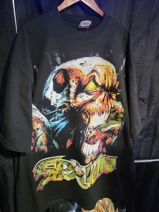 SPAWN ON SHAKA HEAVYWEIGHT GARMET DYED T SHIRT