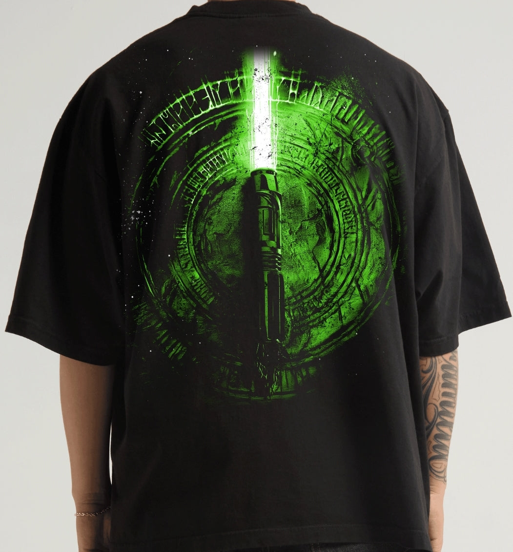 YODA  ON SHAKA HEAVYWEIGHT GARMET DYED T SHIRT