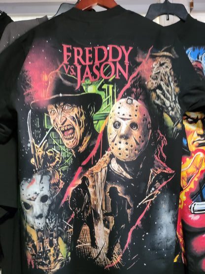 FREDDY VS. JASON ON SHAKA HEAVYWEIGHT GARMET DYED T SHIRT "HORROR"