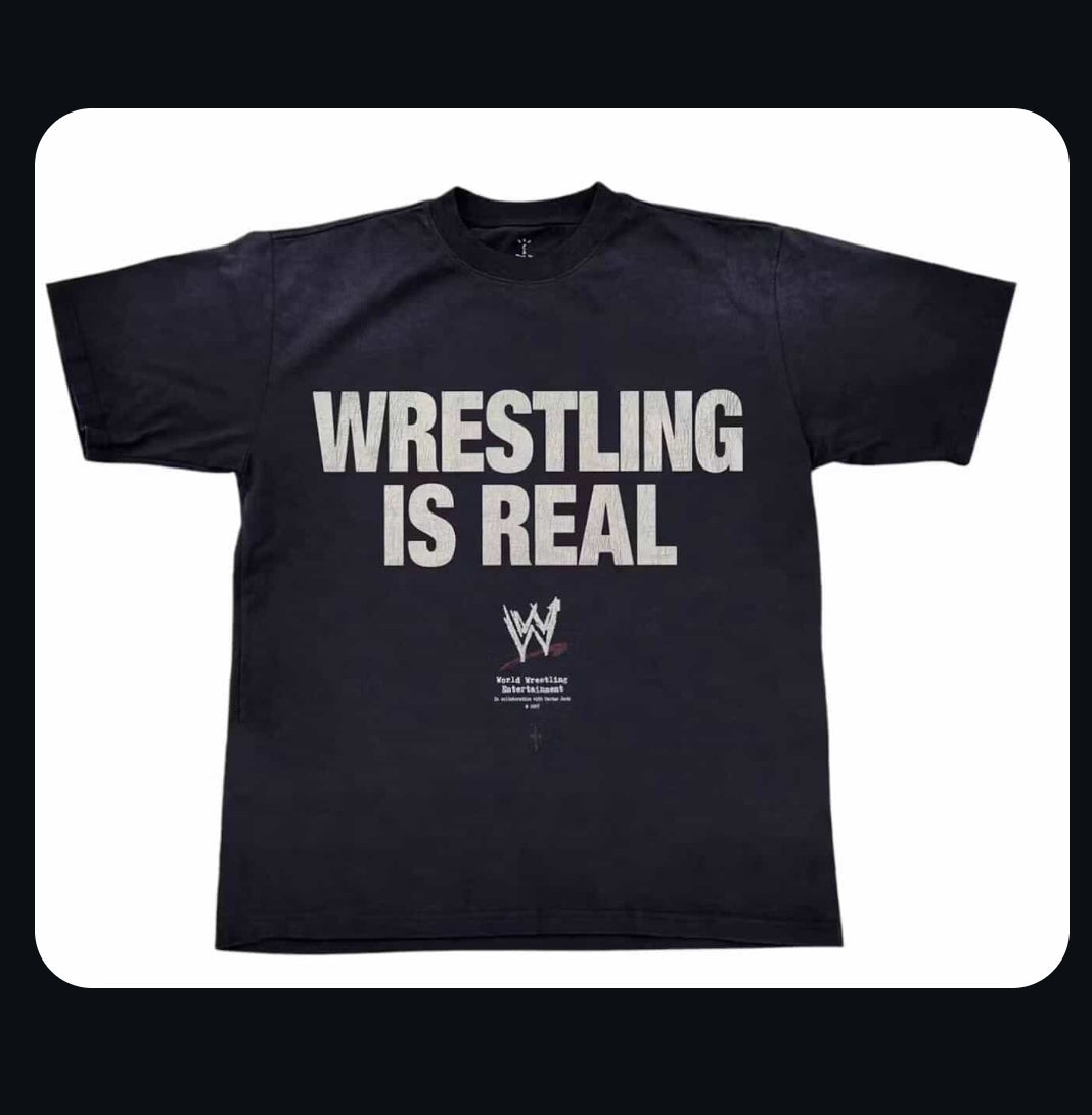 WRESTLING IS REAL CACTUS JACK JOHN CENA  ON SHAKA HEAVYWEIGHT GARMET DYED T SHIRT (WRESTLING)