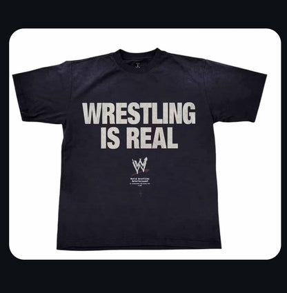 WRESTLING IS REAL CACTUS JACK JOHN CENA  ON SHAKA HEAVYWEIGHT GARMET DYED T SHIRT (WRESTLING)