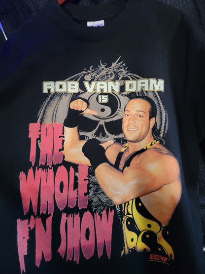 ROB VAN DAM THE WHOLE FKN SHOW ON SHAKA HEAVY GARMET DYED T (Wrestling