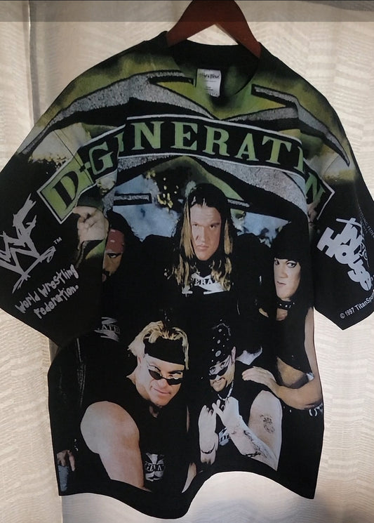 D-generation AOP (FRONT ONLY)ON SHAKA HEAVYWEIGHT GARMET DYED T SHIRT