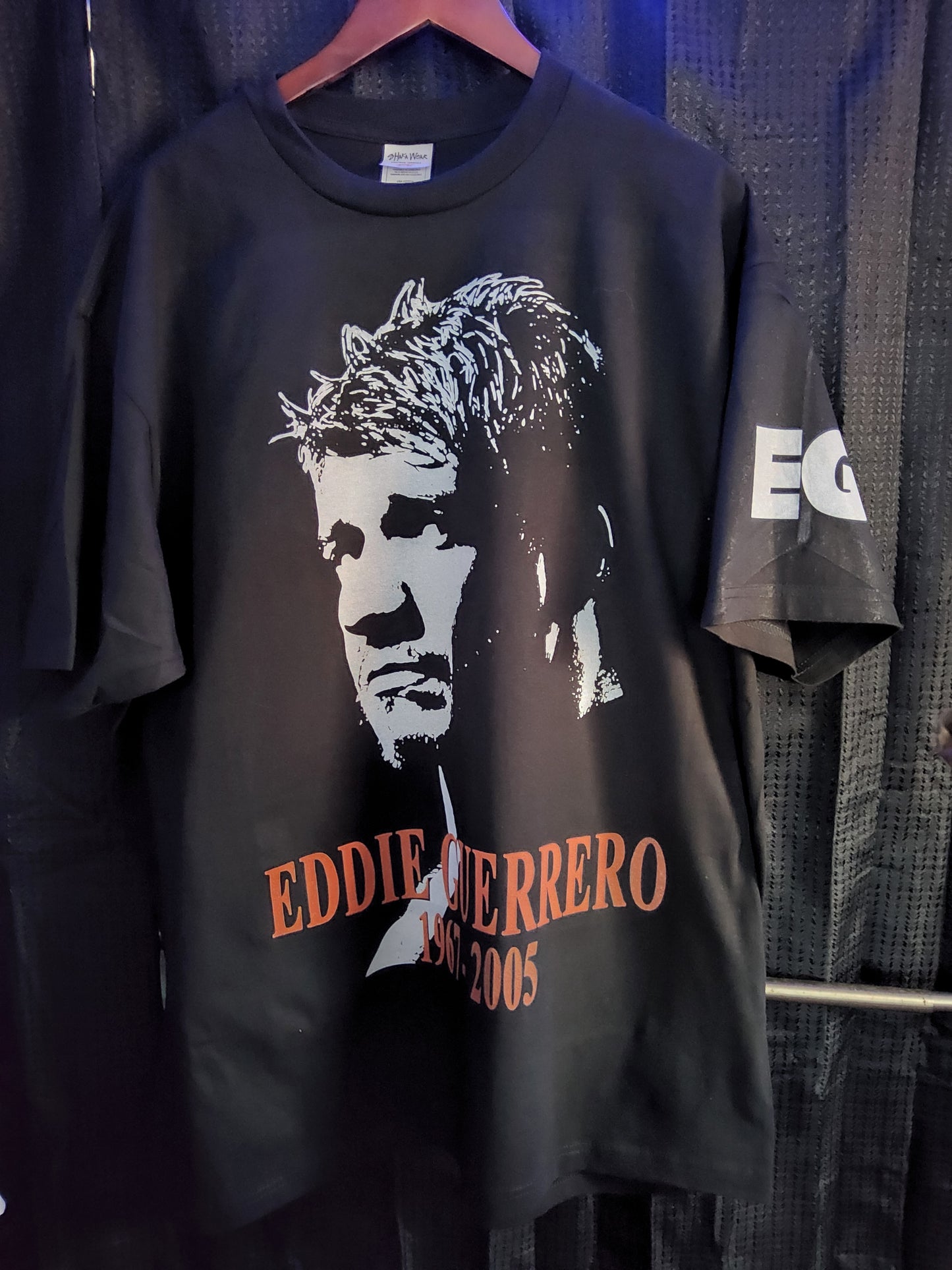 Eddie guerrero  VIVA LA RAZA ON SHAKA HEAVY GARMET DYED T"WRESTLING