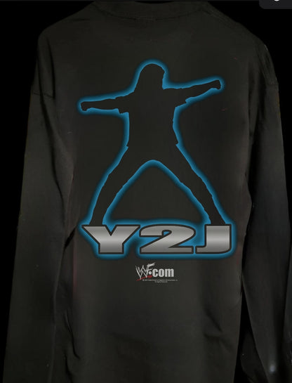 Chris Jericho Y2J WWE Shut The Hell Up Long Sleeve HEAVYWEIGHT SHIRT (wrestling