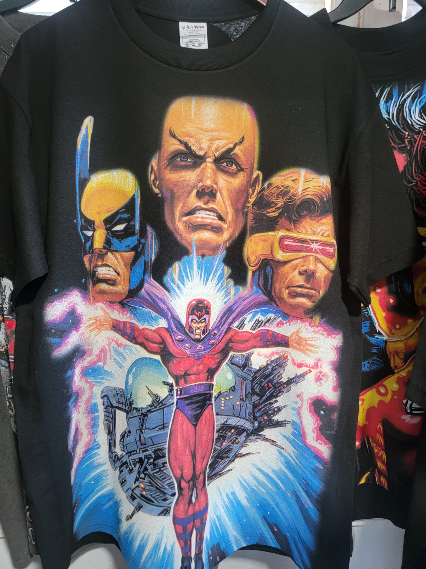X NEN FATAL ATRACTION ON SHAKA HEAVYWEIGHT GARMET DYED T SHIRT