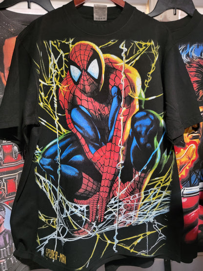 SPIDERMAN ON SHAKA HEAVYWEIGHT GARMET DYED T SHIRT