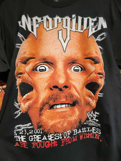 Stone Cold Unforgiven on Shaka heavyweight garment dye t-shirt ( wrestling