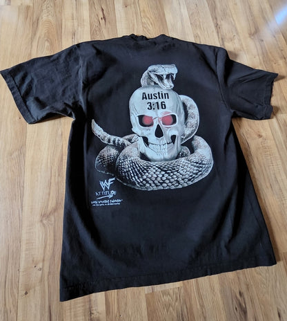 WWF STEVE AUSTIN 3:16 STONE COLD OTHER SIDE JACKASS!! ON SHAKA HEAVYWEIGHT GARMET DYED " WRESTLING