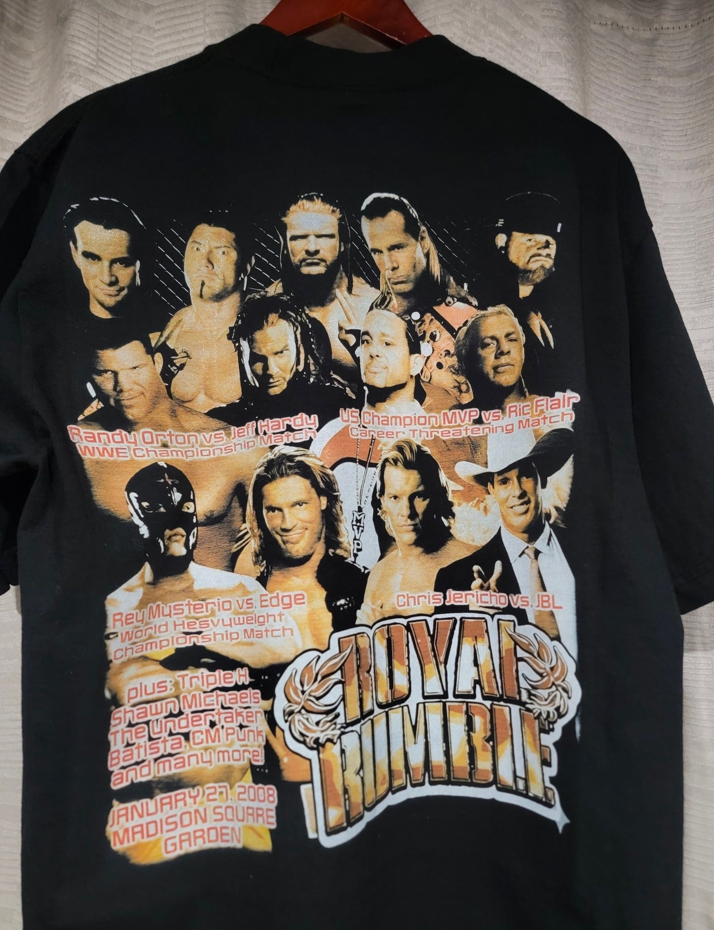 ROYAL RUMBLE 2008 ON SHAKA HEAVY GARMET DYED T"WRESTLING