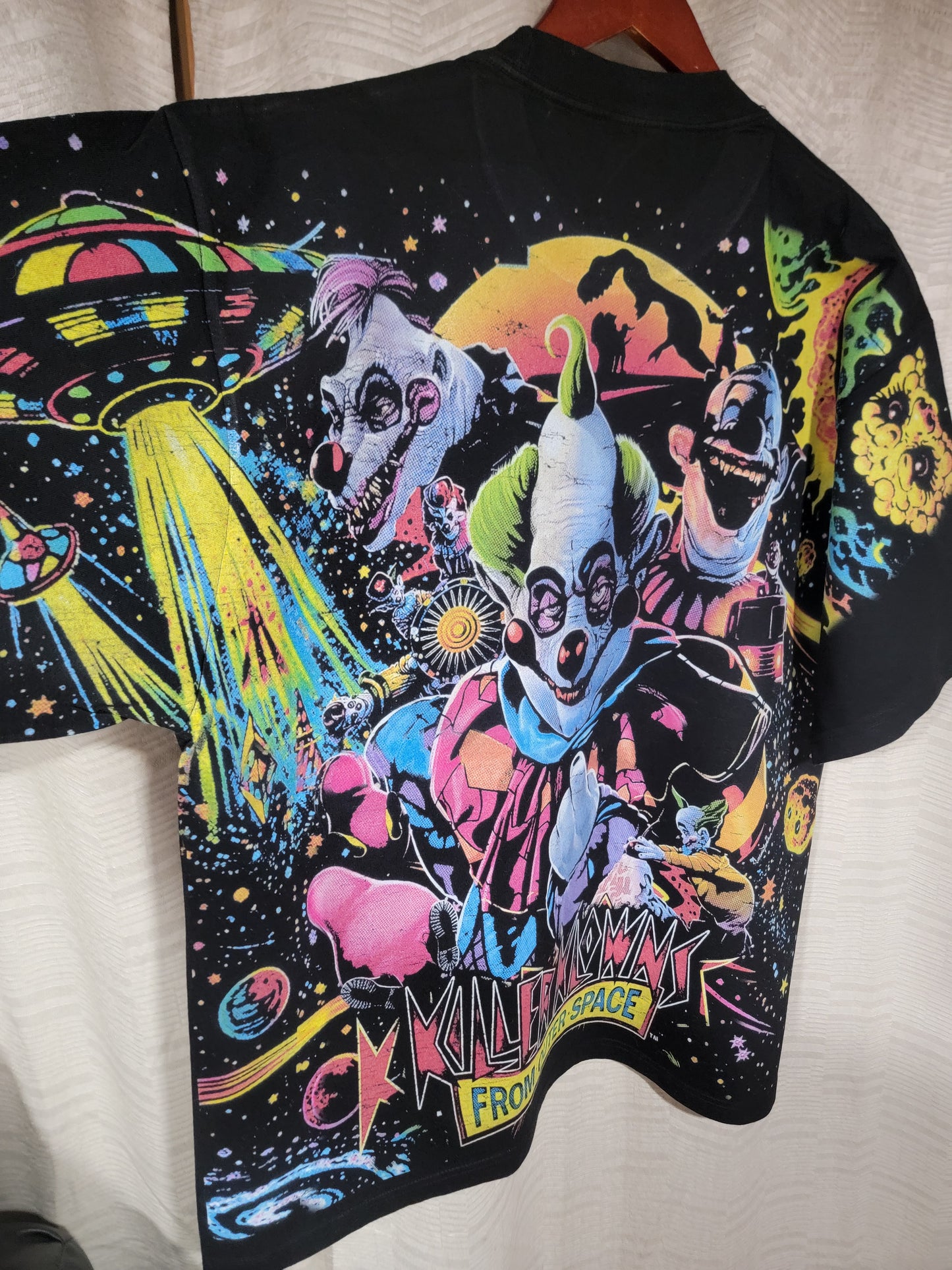 KILLER KLOWNS (FRONT & BACK) AOP ON SHAKA HEAVYWEIGHT GARMET DYED T SHIRT