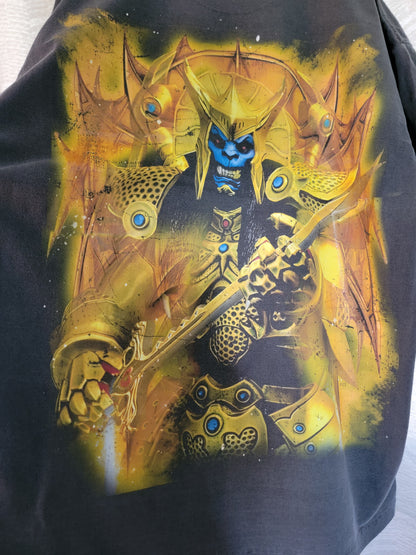 GOLDAR ON SHAKA HEAVYWEIGHT GARMET DYED T SHIRT ( POWER RANGERS