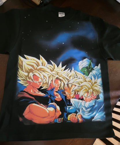 DRAGON BALL Z RETRO T BIG PRINT ON SHAKA HEAVY GARMET DYED T SHIRT