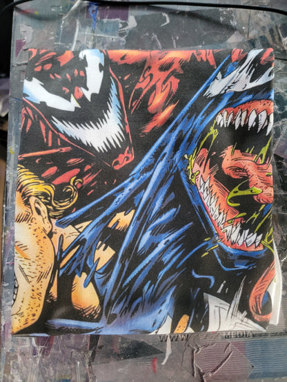 SPIDERMAN VENOM CARNAGE UNLEASHED ON SHAKA HEAVYWEIGHT GARMET DYED T SHIRT