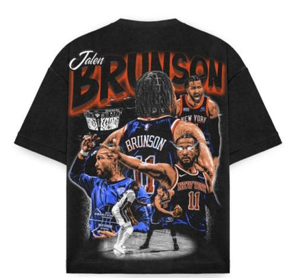 NEW YORK KNICKS BRUNSON ON SHAKA HEAVYWEIGHT GARMET DYED T SHIRT
