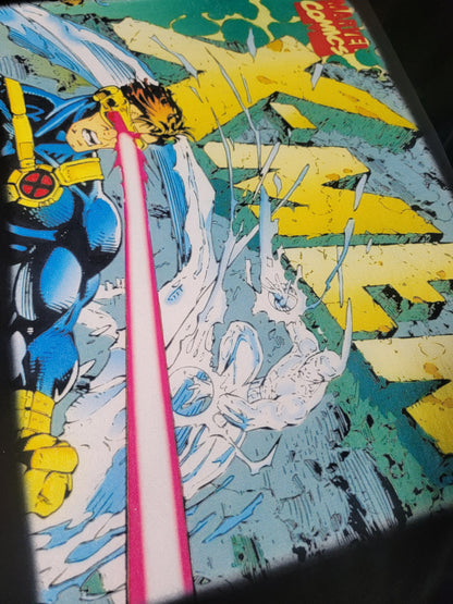 X MEN WOLVERINE CYCLOPS ON SHAKA HEAVYWEIGHT GARMET DYED T SHIRT
