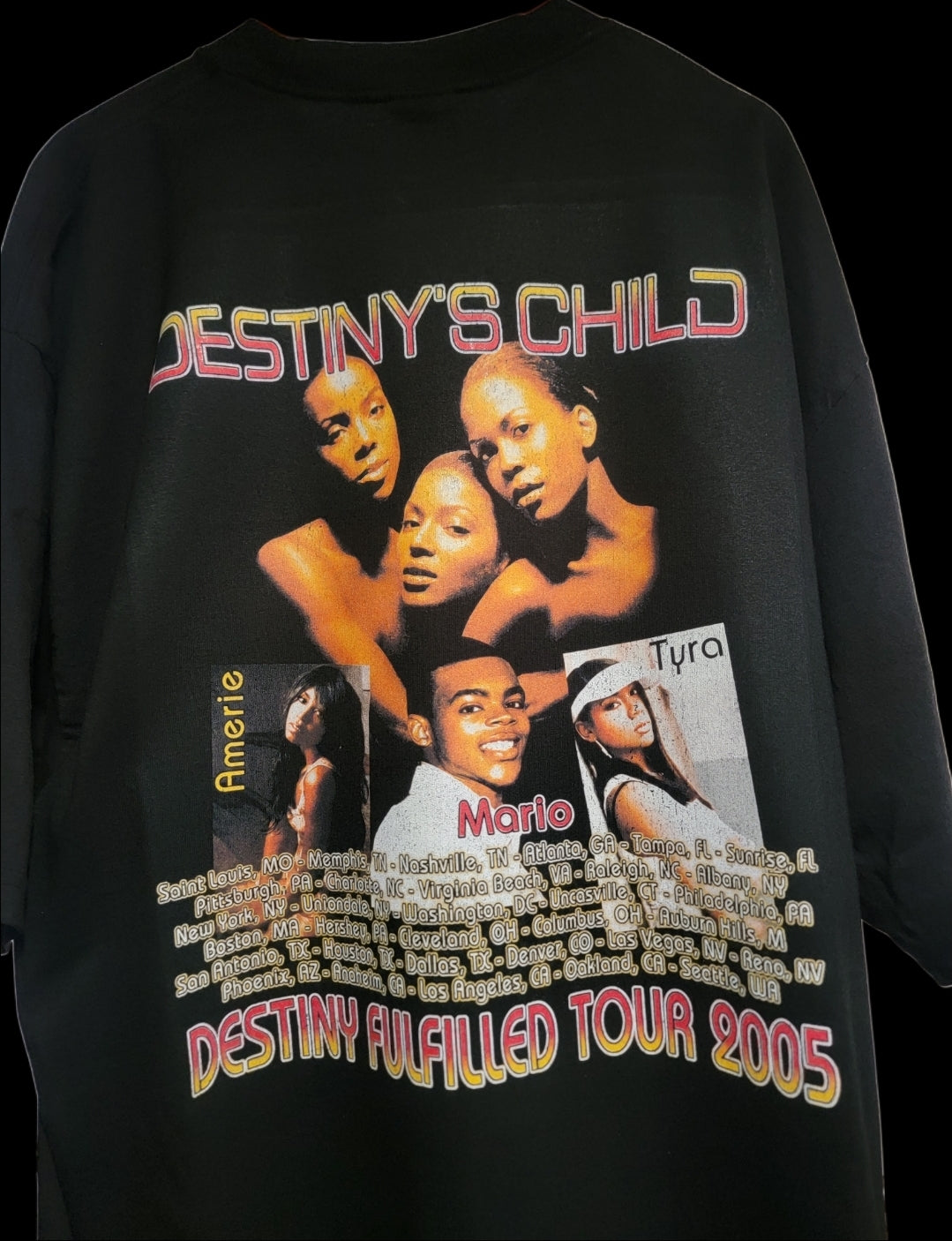 DESTINYS CHILD FULFILLED TOUR 2005 REMAKE On SHAKA HEAVYWEIGHT GARMET SHIRT