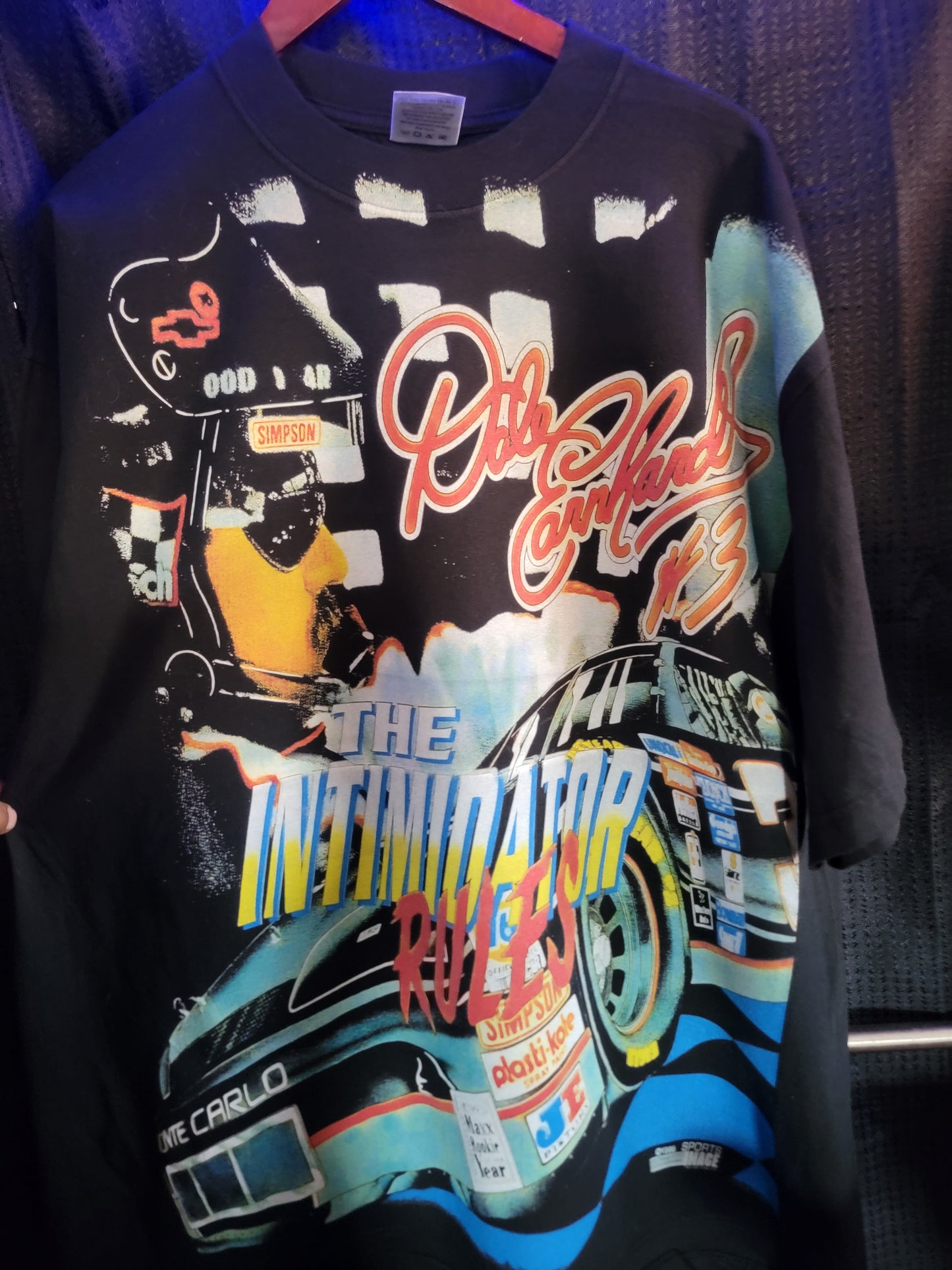 DALE ERNHARDT INTIMIDATOR RULES ON SHAKA HEAVY GARMET DYED T