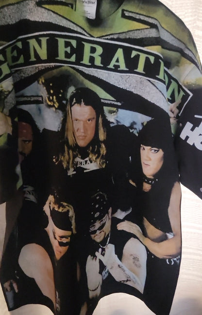 D-generation AOP (FRONT ONLY)ON SHAKA HEAVYWEIGHT GARMET DYED T SHIRT