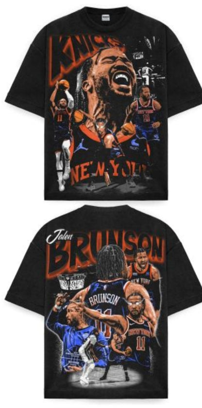 NEW YORK KNICKS BRUNSON ON SHAKA HEAVYWEIGHT GARMET DYED T SHIRT