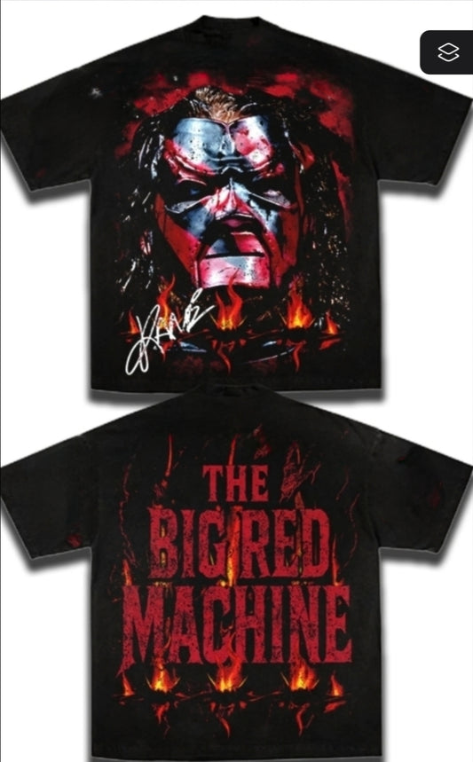 KANE BIG RED MACHINE ON SHAKA HEAVYWEIGHT GARMET DYED T SHIRT Wrestling