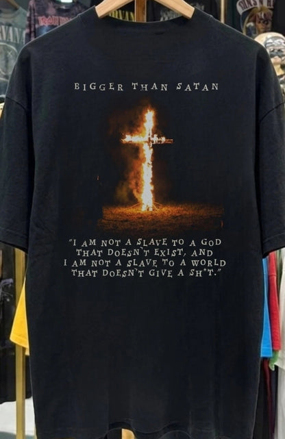 MARILYN MANSON BIGGER THAN SATAN On SHAKA HEAVYWEIGHT GARMET SHIRT
