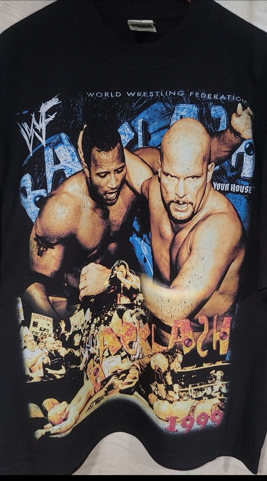 BACKLASH LIVE ON HEAVYWEIGHT GARMET DYED T SHIRT (WRESTLING