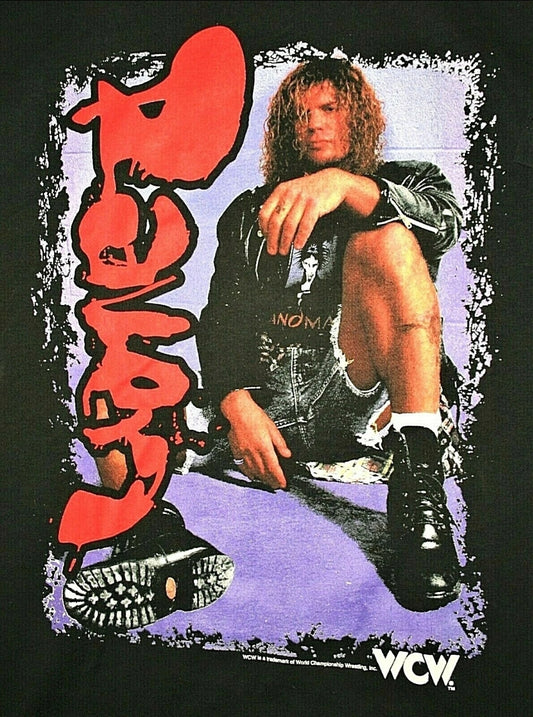 RETRO RAVEN 1998 MODERN ON SHAKA HEAVYWEIGHT GARMET DYED T SHIRT (WRESTLING)